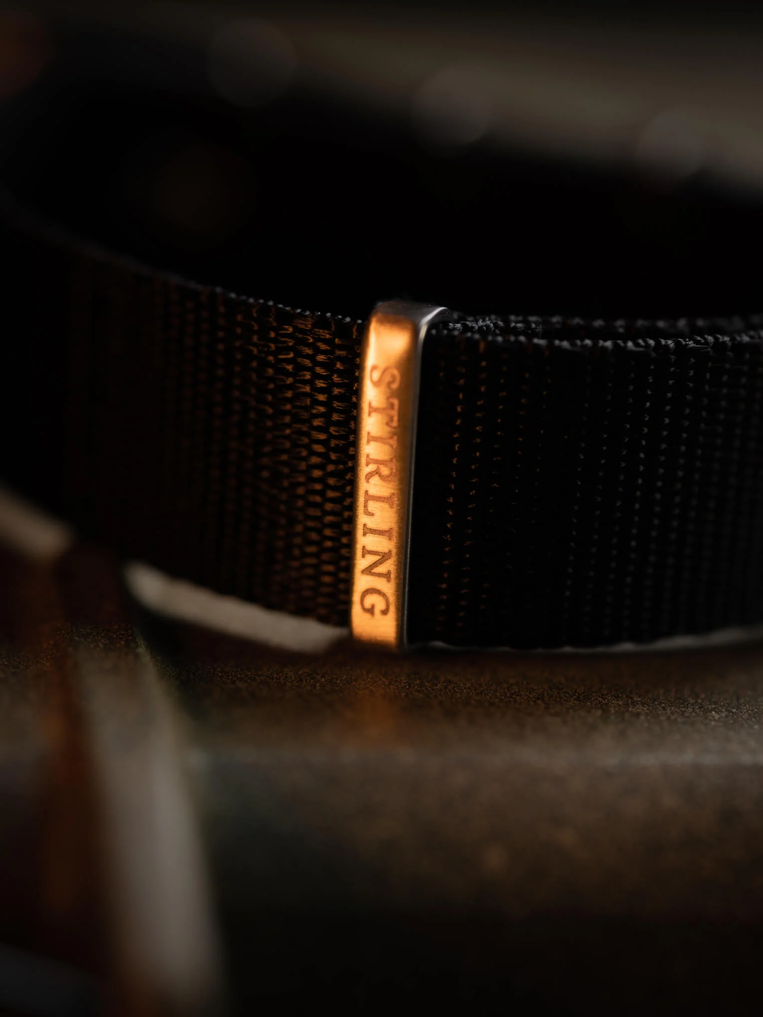 Black Premium Military Strap With Brushed Buckle & Keepers - Image 3