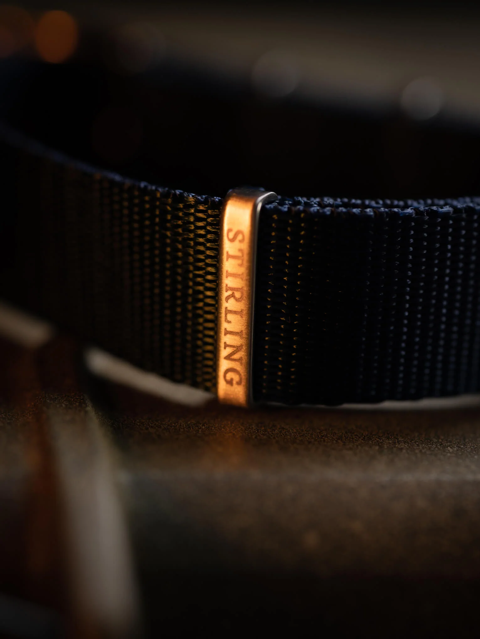 Blue Premium Military Strap With Brushed Buckle & Keepers - Image 3