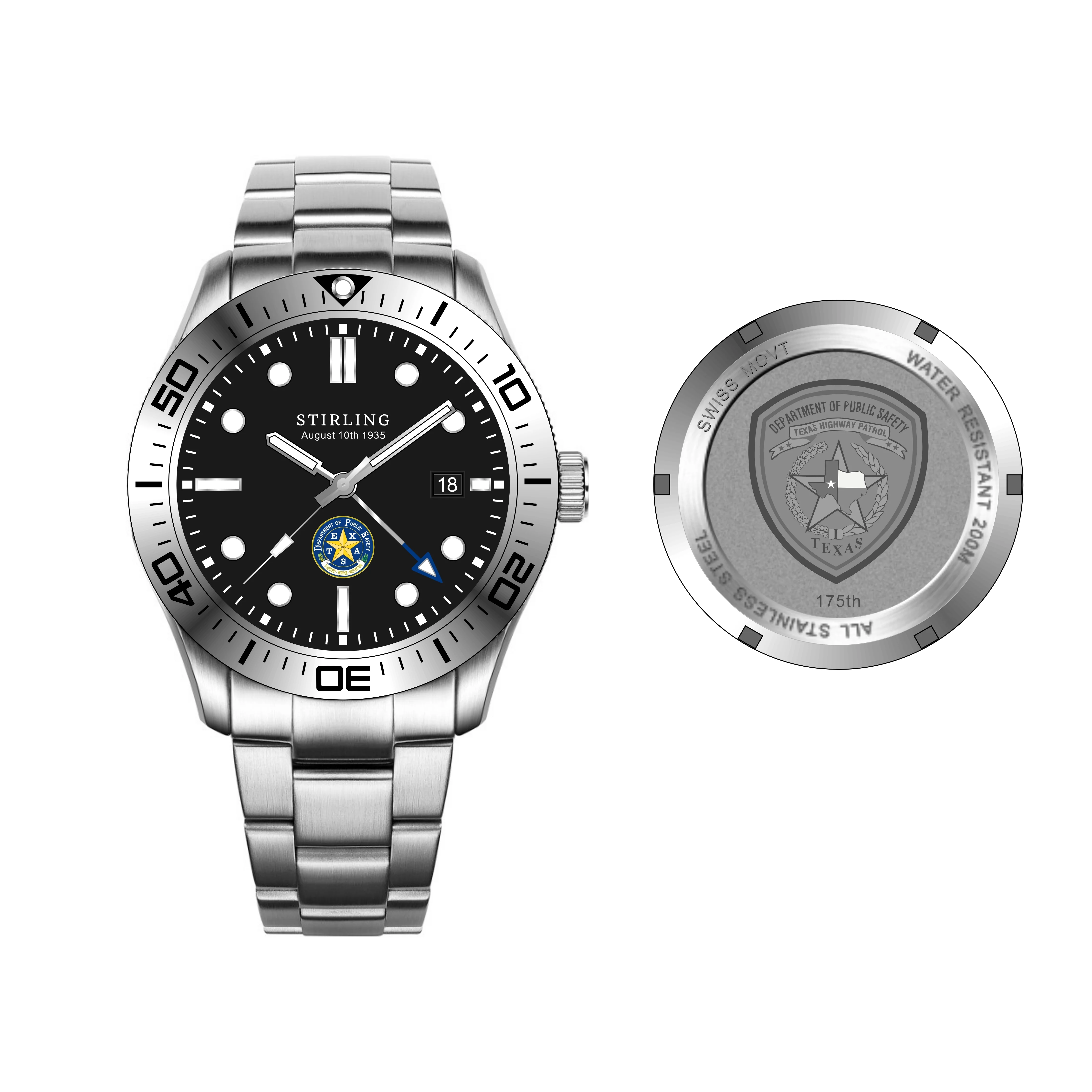 Texas State Trooper Academy x Upham Quartz - Steel